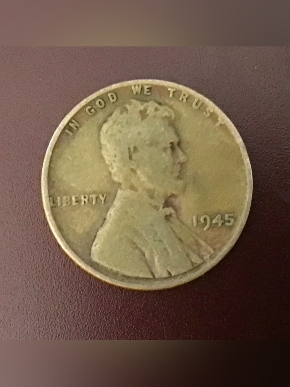 1945 Rare Lincoln Wheat Cent - Bronze Brown Coin